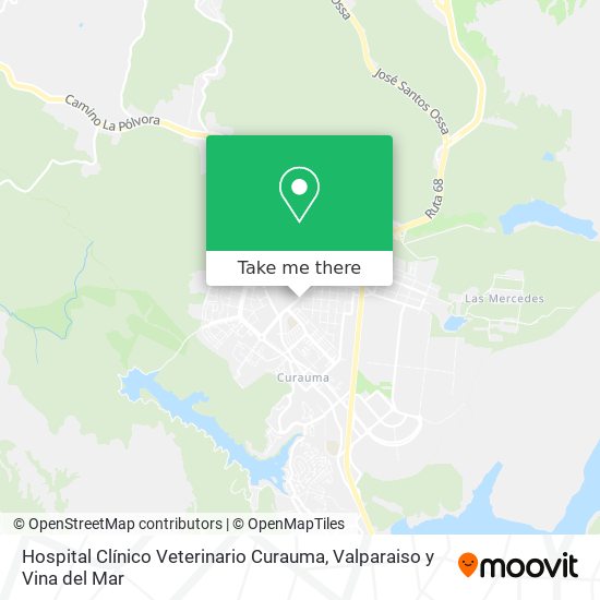 Hospital Clínico Veterinario Curauma map