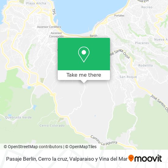 Pasaje Berlín, Cerro la cruz map
