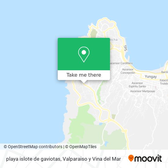 Mapa de playa islote de gaviotas