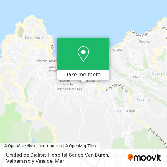 Unidad de Dialisis Hospital Carlos Van Buren map