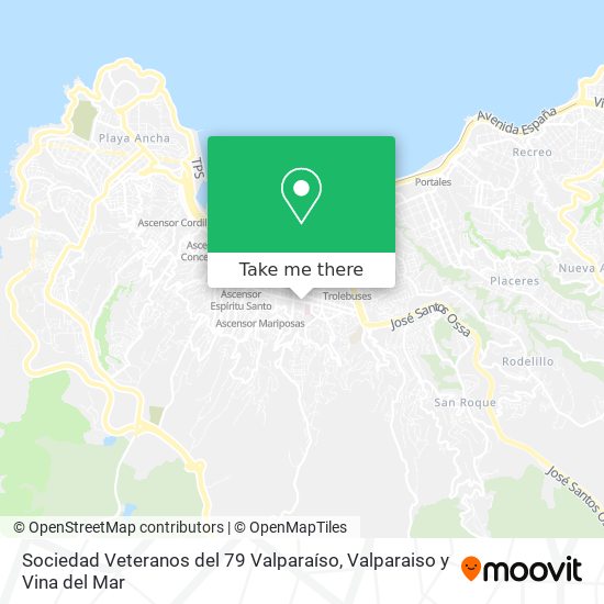 Sociedad Veteranos del 79 Valparaíso map