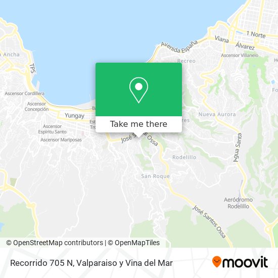 Recorrido 705 N map