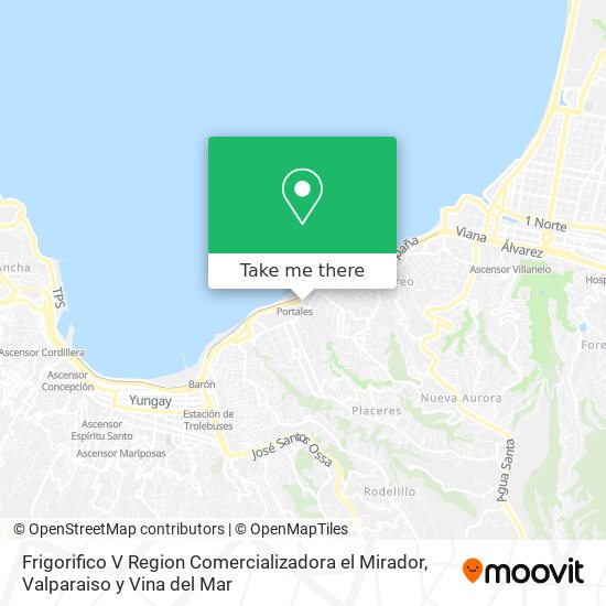 Frigorifico V Region Comercializadora el Mirador map