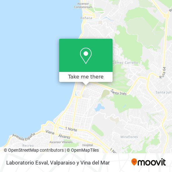 Laboratorio Esval map