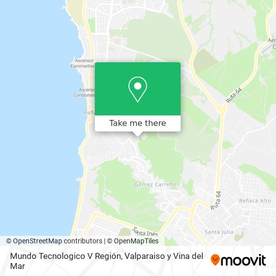 Mundo Tecnologico V Región map
