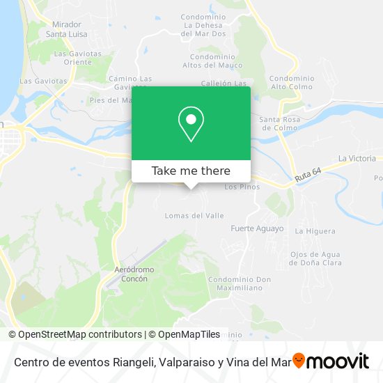 Mapa de Centro de eventos Riangeli