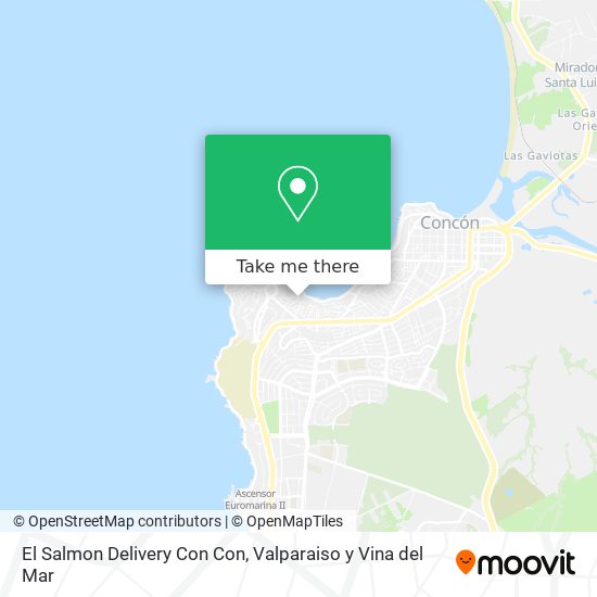 El Salmon Delivery Con Con map