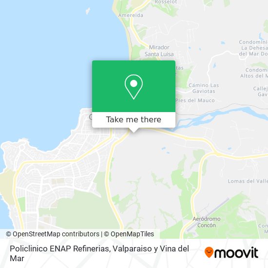 Policlinico ENAP Refinerias map