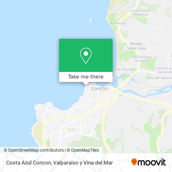 Costa Azul Concon map