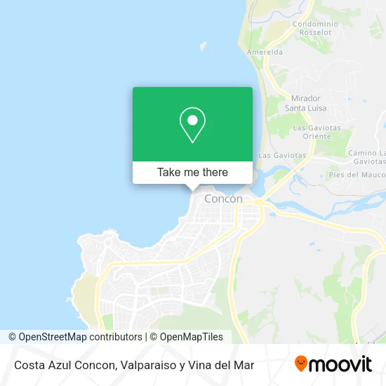 Mapa de Costa Azul Concon
