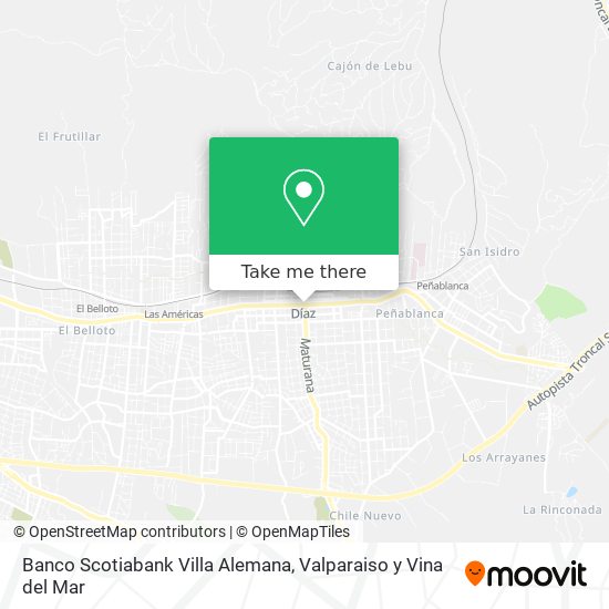 How to get to Banco Scotiabank Villa Alemana by Bus or Metro?