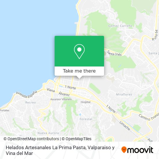 Helados Artesanales La Prima Pasta map