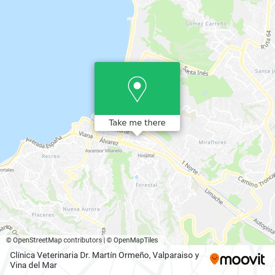 Clínica Veterinaria Dr. Martín Ormeño map