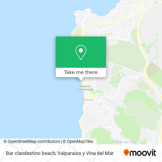 Bar clandestino beach map