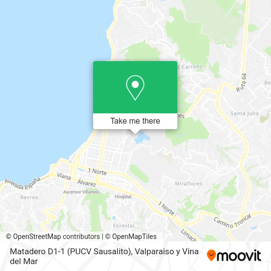 Matadero D1-1 (PUCV Sausalito) map