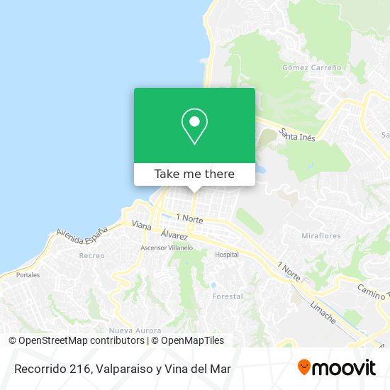 Recorrido 216 map