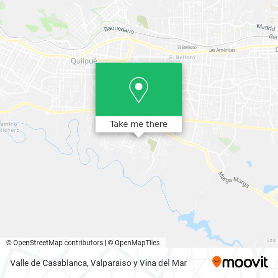 Mapa de Valle de Casablanca