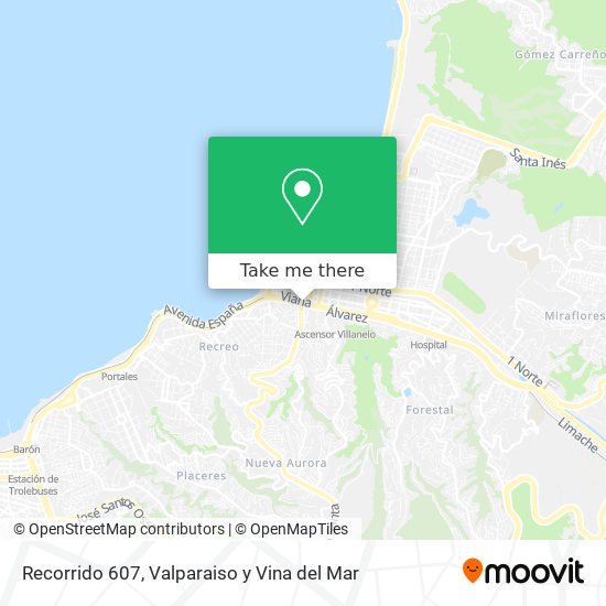Recorrido 607 map