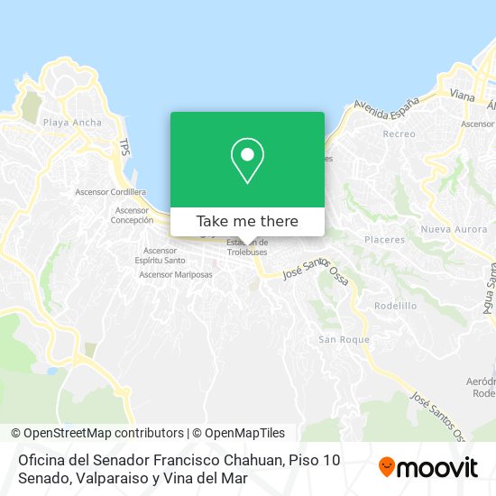 Mapa de Oficina del Senador Francisco Chahuan, Piso 10 Senado