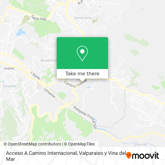 Mapa de Acceso A Camino Internacional