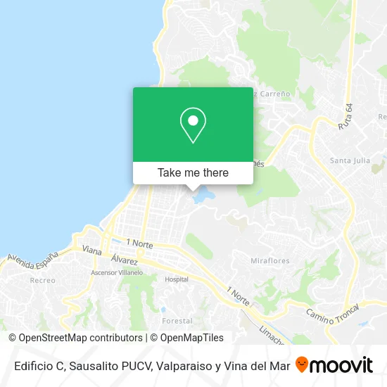 Edificio C, Sausalito PUCV map