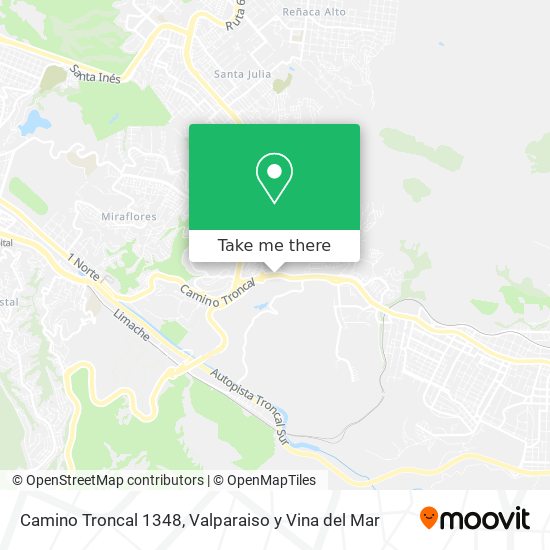 Camino Troncal 1348 map