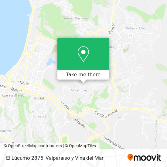 El Lúcumo 2875 map