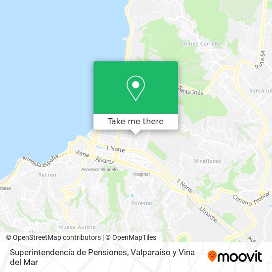 Mapa de Superintendencia de Pensiones