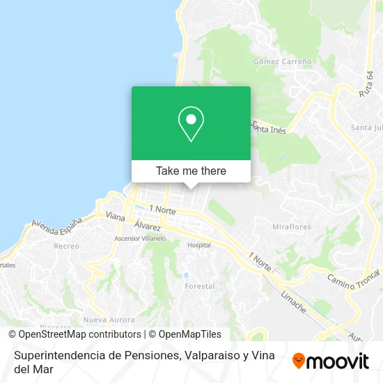 Mapa de Superintendencia de Pensiones
