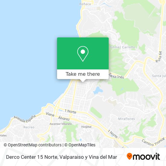 Derco Center 15 Norte map