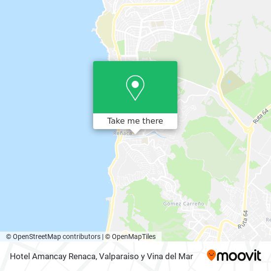 Hotel Amancay Renaca map