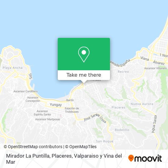 Mapa de Mirador La Puntilla, Placeres