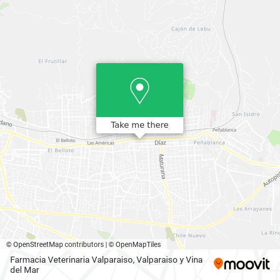 Mapa de Farmacia Veterinaria Valparaiso