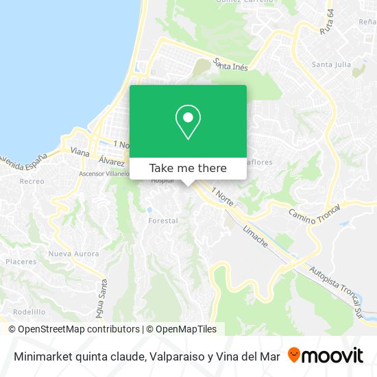 Mapa de Minimarket quinta claude