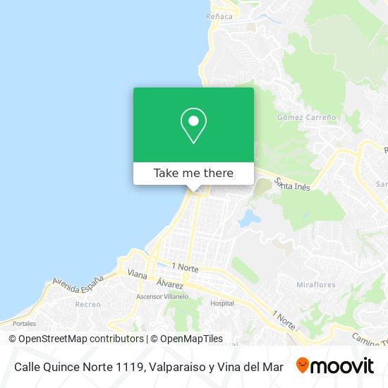 Mapa de Calle Quince Norte 1119