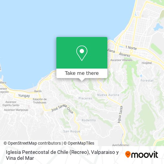 Mapa de Iglesia Pentecostal de Chile (Recreo)