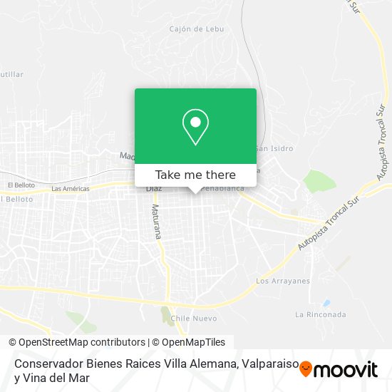 Conservador Bienes Raices Villa Alemana map