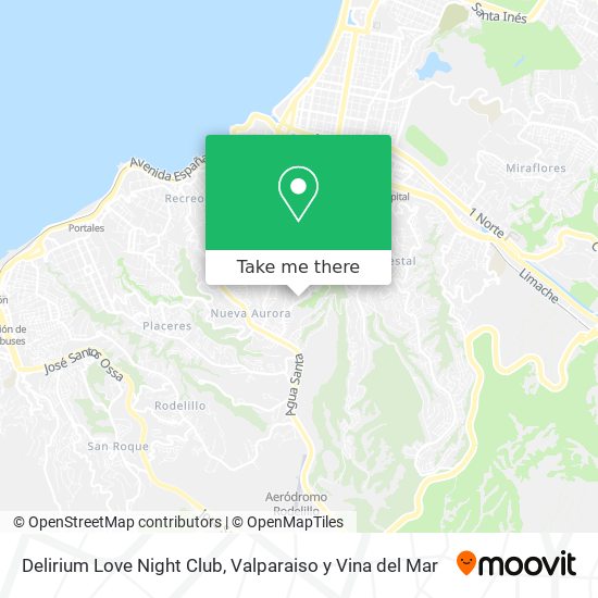 Mapa de Delirium Love Night Club