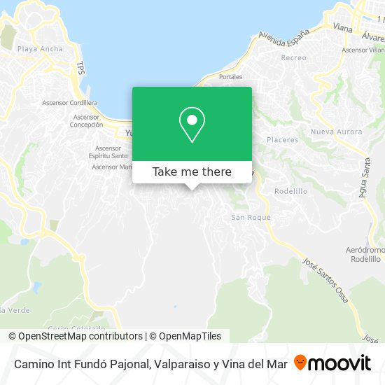 Camino Int Fundó Pajonal map