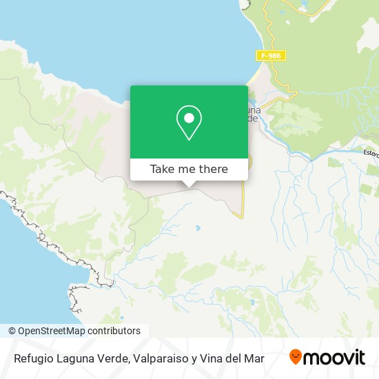 Refugio Laguna Verde map