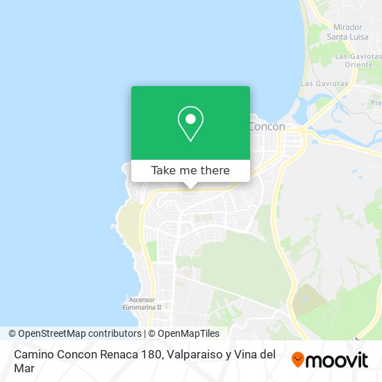 Camino Concon Renaca 180 map