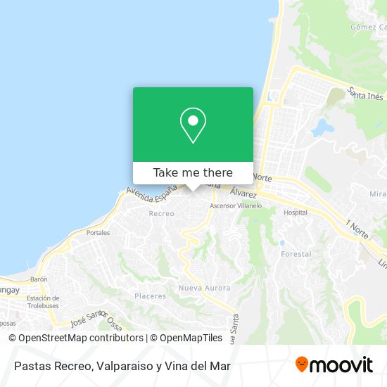 Pastas Recreo map