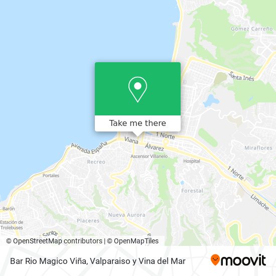 Bar Rio Magico Viña map