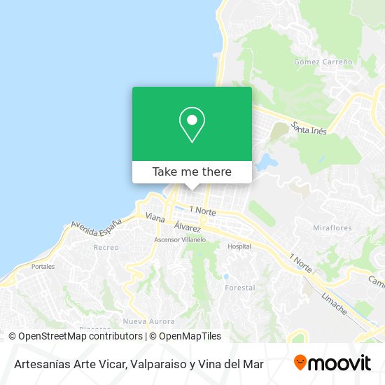 Artesanías Arte Vicar map