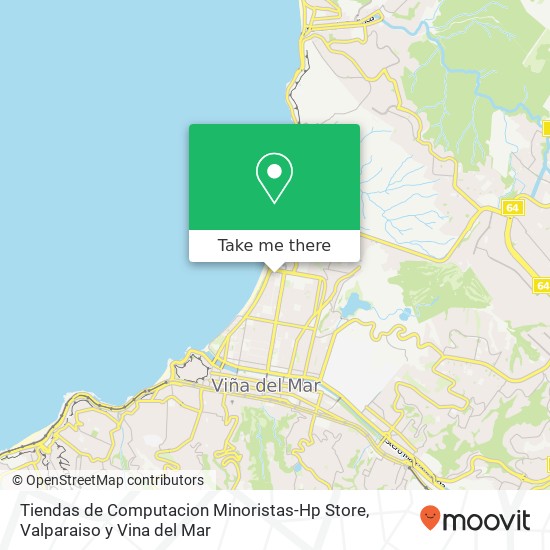 Tiendas de Computacion Minoristas-Hp Store, Calle 1 Poniente 1337 2520000 Vergara, Viña del Mar, Valparaíso map