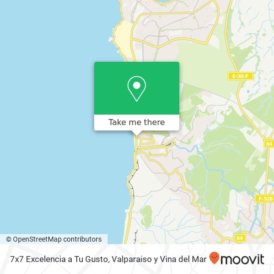 Mapa de 7x7 Excelencia a Tu Gusto, Avenida Borgoño 2520000 Viña del Mar, Viña del Mar, Valparaíso
