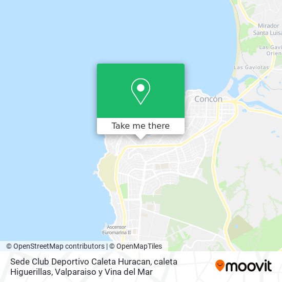 Mapa de Sede Club Deportivo Caleta Huracan, caleta Higuerillas