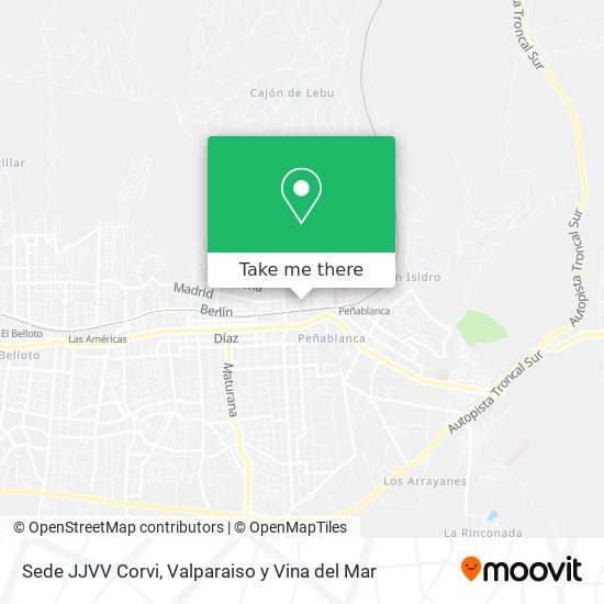 Sede JJVV Corvi map