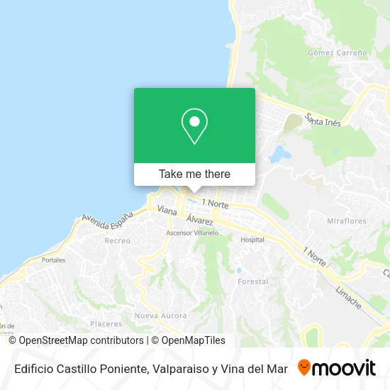 Mapa de Edificio Castillo Poniente