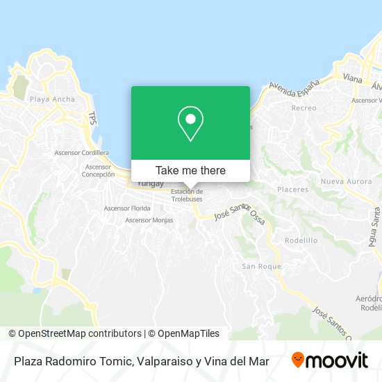 Mapa de Plaza Radomiro Tomic